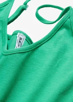 Geripptes Bodycon-Kleid aus elastischem Baumwoll-Mix