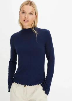 Geripptes Langarmshirt