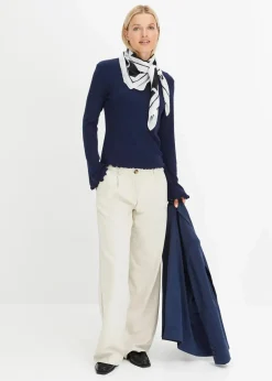 Geripptes Langarmshirt