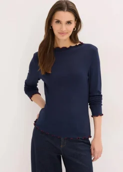 Geripptes Langarmshirt