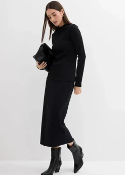 Geripptes Langarmshirt