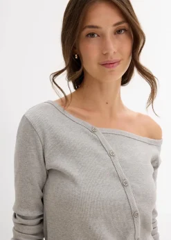 Geripptes Langarmshirt