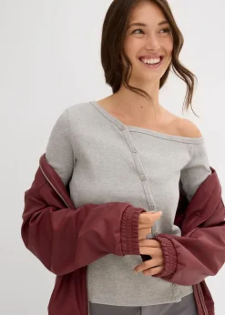 Geripptes Langarmshirt