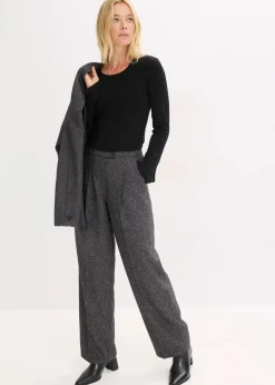 Geripptes Langarmshirt