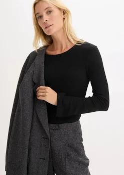 Geripptes Langarmshirt