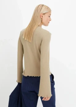 Geripptes Langarmshirt