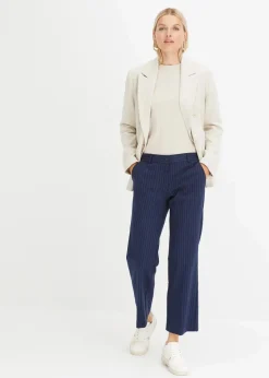 Geripptes Langarmshirt aus reiner Baumwolle