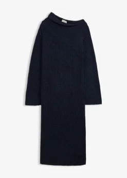 Geripptes Strickkleid