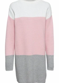 Gestreifter Long-Pullover