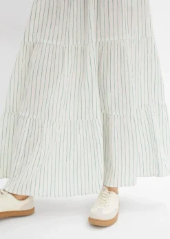 Gestreifter Maxirock aus reiner Baumwolle