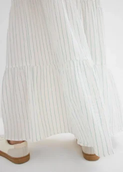 Gestreifter Maxirock aus reiner Baumwolle