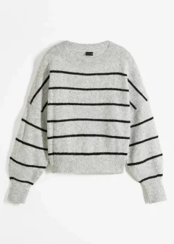 Gestreifter Pullover im Oversized Fit