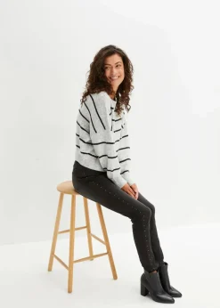 Gestreifter Pullover im Oversized Fit