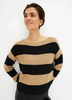 Gestreifter Strickpullover