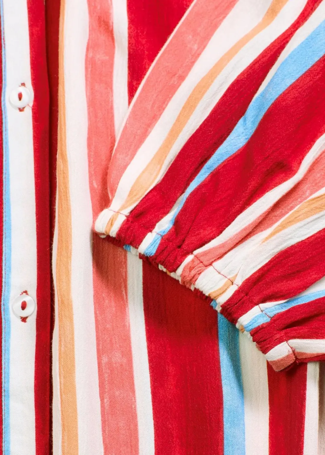 gestreiftes Kaftan-Kleid aus strukturierter Viskose