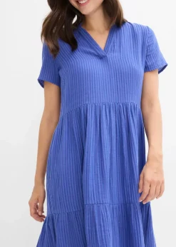 Gestreiftes Kleid aus Musselin