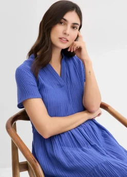 Gestreiftes Kleid aus Musselin