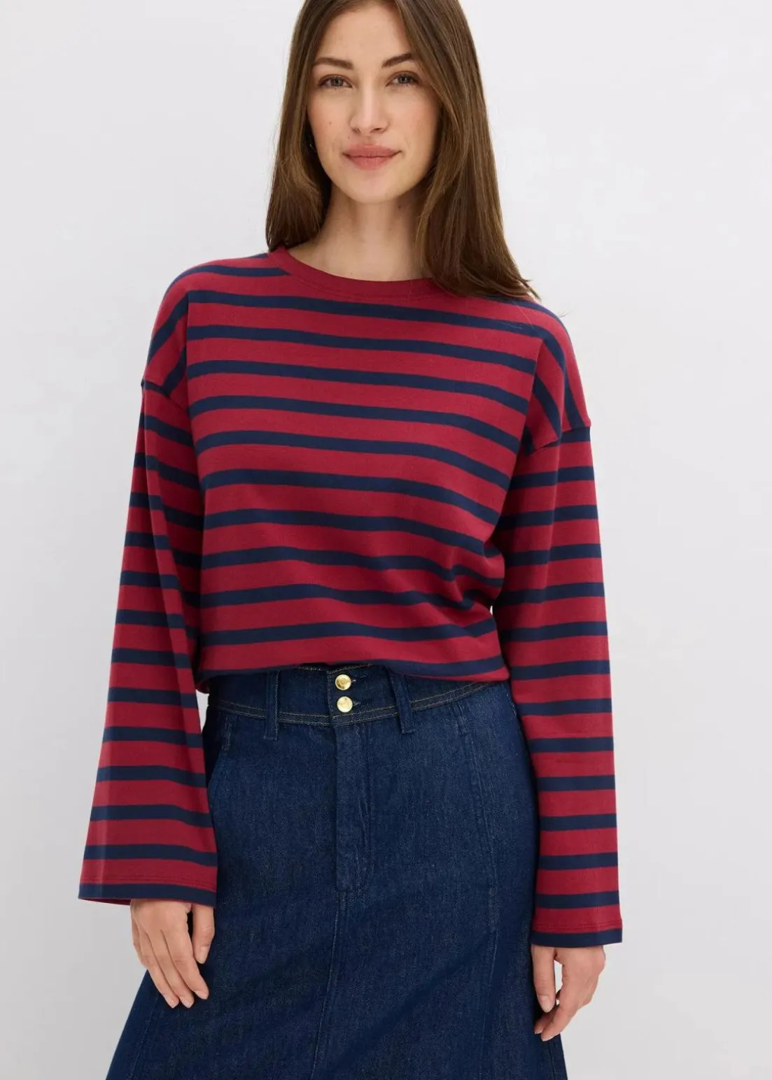 Gestreiftes Shirt aus reiner Bio-Baumwolle