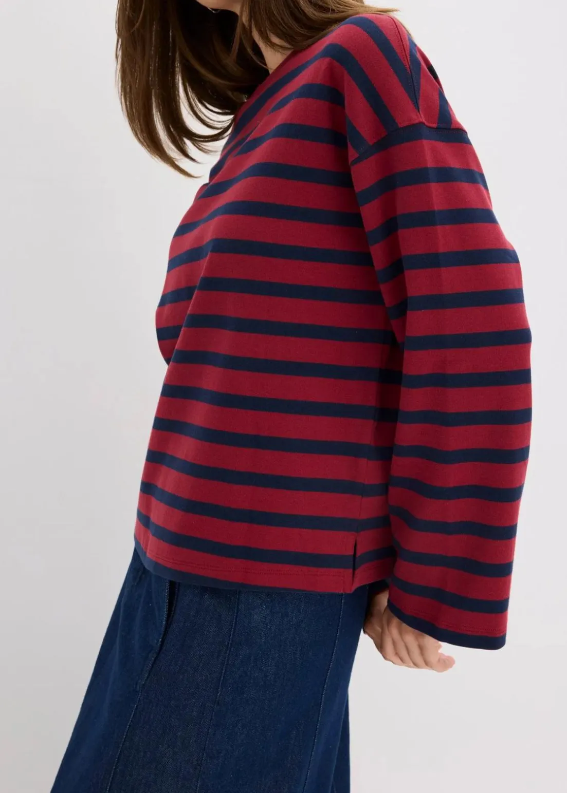 Gestreiftes Shirt aus reiner Bio-Baumwolle