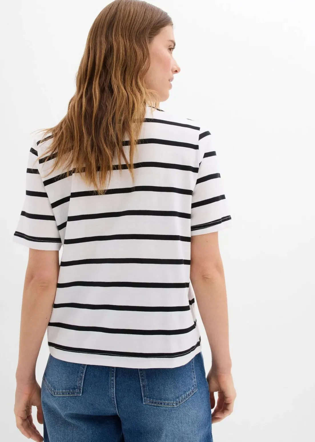 Gestreiftes T-Shirt aus reiner Baumwolle