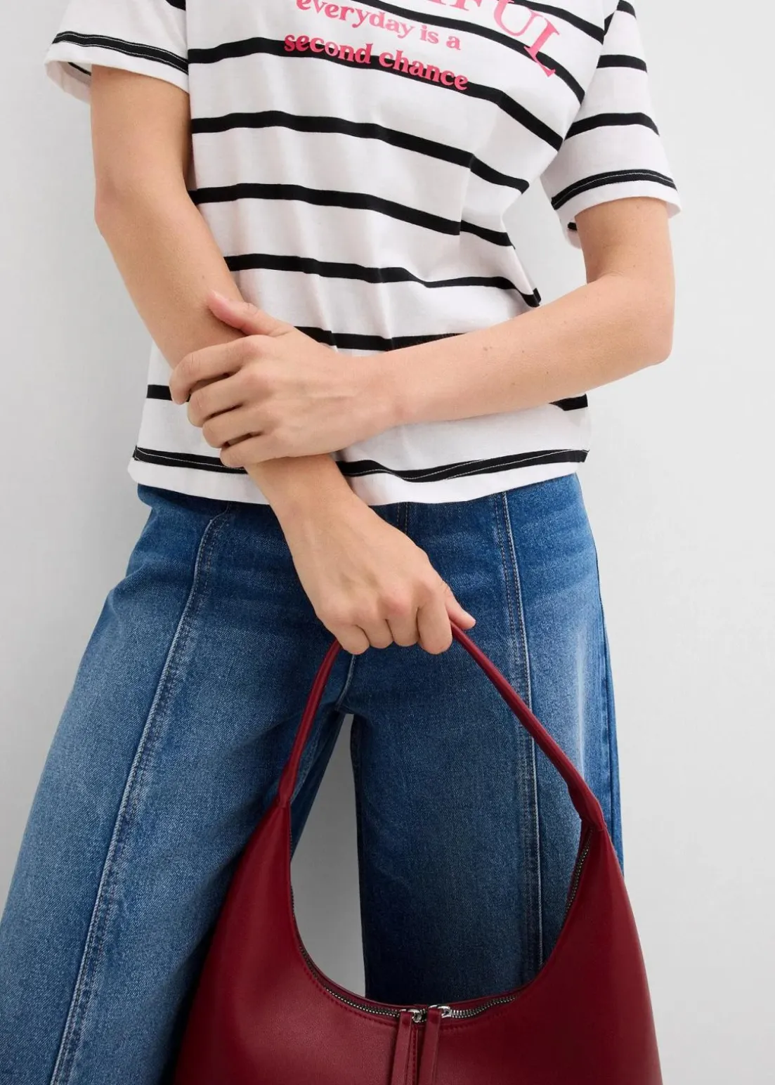 Gestreiftes T-Shirt aus reiner Baumwolle