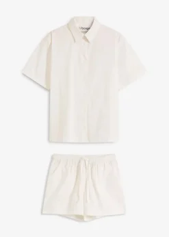 Gewebter Shorty aus reiner Baumwolle