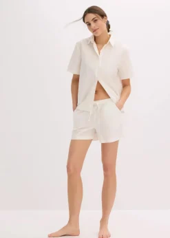 Gewebter Shorty aus reiner Baumwolle