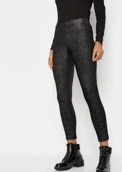 Glitzer Leggings aus Samt