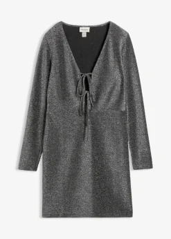 Glitzerndes Minikleid mit Schleifendetail