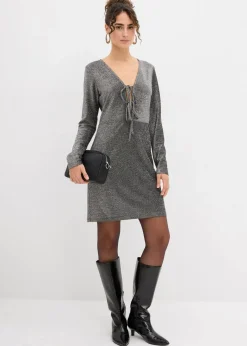 Glitzerndes Minikleid mit Schleifendetail