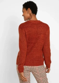 Grobe Strickjacke mit recycelter Baumwolle