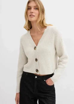 Grobstrickjacke aus reiner Baumwolle