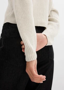 Grobstrickjacke aus reiner Baumwolle