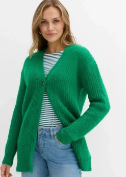 Grobstrickjacke aus weichem Wollmix