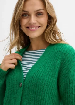 Grobstrickjacke aus weichem Wollmix