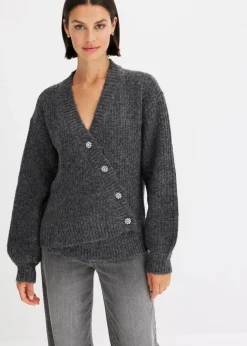 Grobstrickjacke aus weichem Wollmix