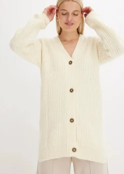 Grobstrickjacke aus weichem Wollmix