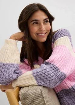 Grobstrickjacke mit Farbverlauf