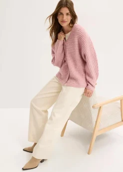 Grobstrickjacke mit Wollanteil