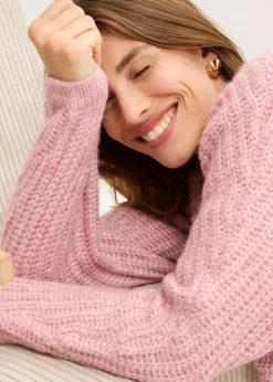 Grobstrickjacke mit Wollanteil