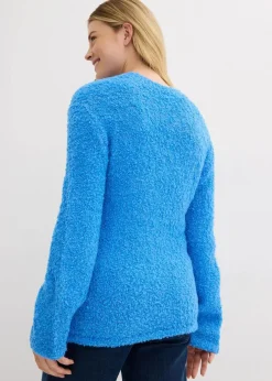 Grobstrick-Pullover aus kuscheligem Bouclé