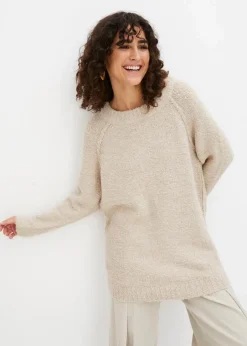 Grobstrick-Pullover aus Teddygarn