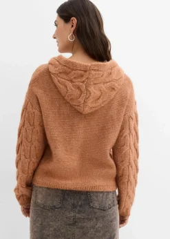 Grobstrick-Pullover aus weichem Woll-Mix