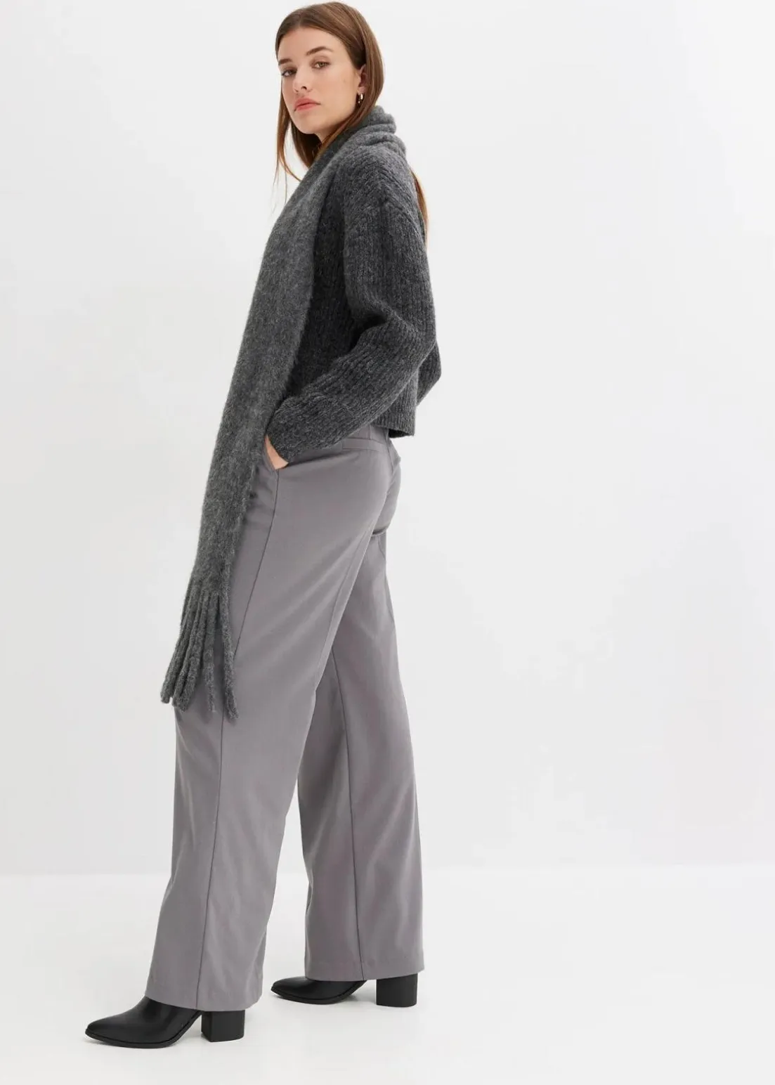 Grobstrick-Pullover aus weichem Woll-Mix