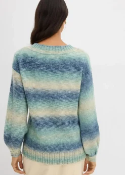 Grobstrick-Pullover aus weichem Woll-Mix