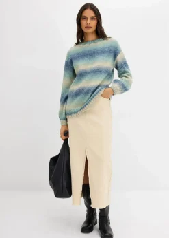 Grobstrick-Pullover aus weichem Woll-Mix