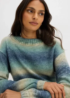 Grobstrick-Pullover aus weichem Woll-Mix