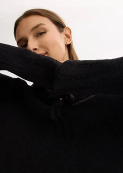 Grobstrick-Pullover mit Bindelösung