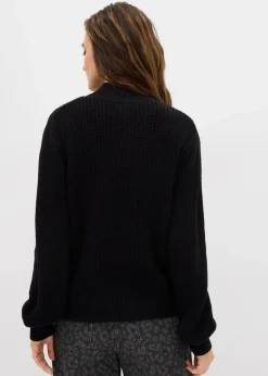 Grobstrick-Pullover mit Cut-Outs