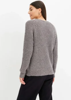 Grobstrickpullover mit Glanzgarn